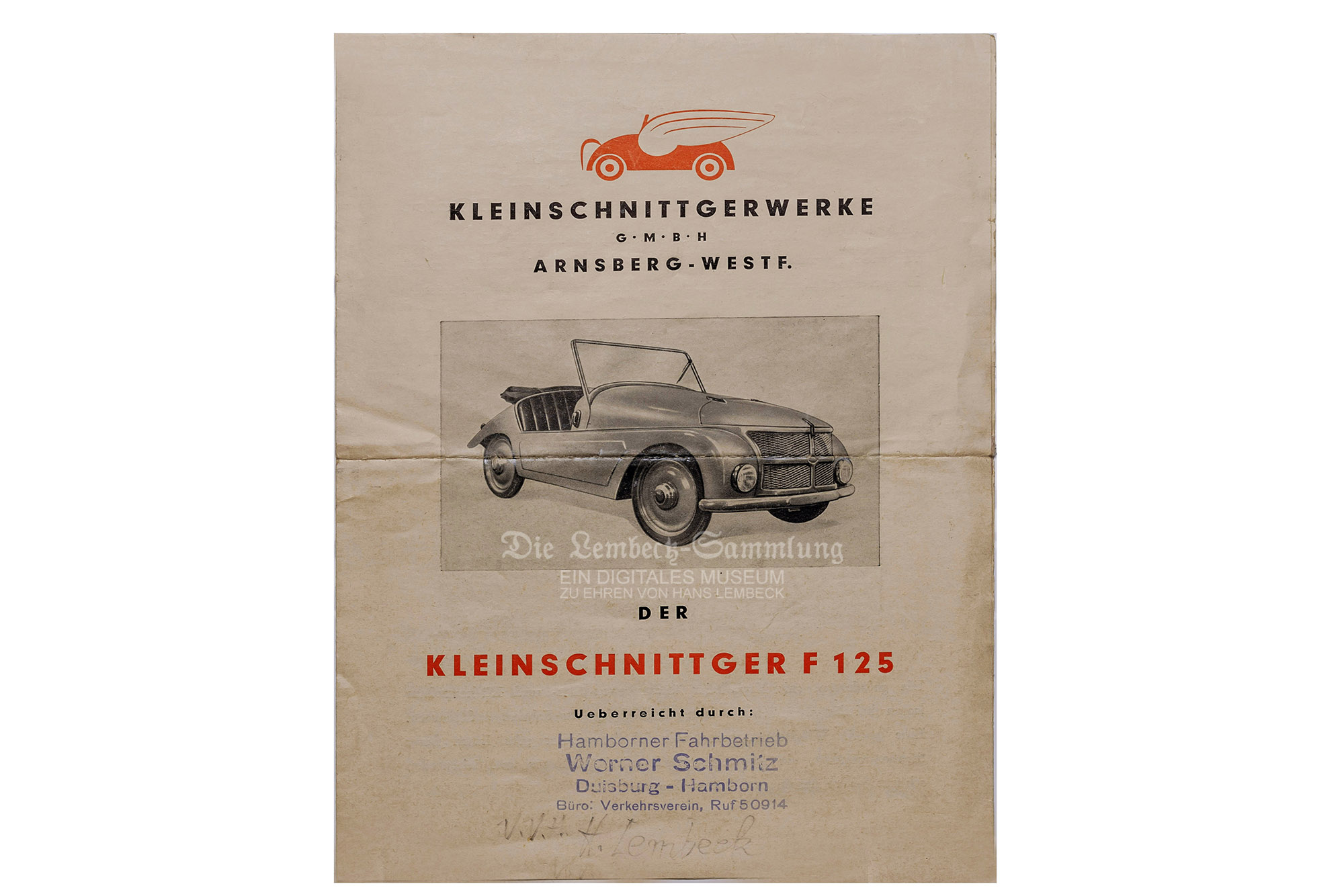 Werbung "Kleinschnittger F 125"