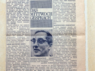 Zeitungsartikel "Linksverkehr schreckt Besucher" (1968)